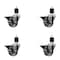 Service Caster 3'' Semi Steel Swivel 1-7/8'' Expanding Stem Caster Set with Brake, 4PK SCC-EX20S314-SSS-PLB-178-4 - alternate 1